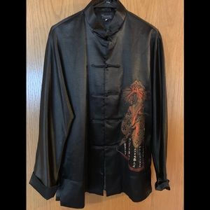 Genuine Chinese jacket lined stitched figure Large